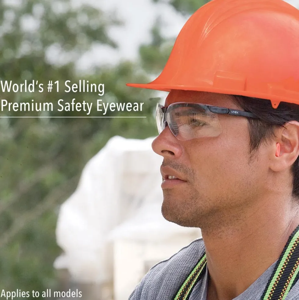 Uvex by Honeywell Genesis Vapor Blue Safety Glasses with Clear Anti-Scratch/Hard Coat Lens - S3240