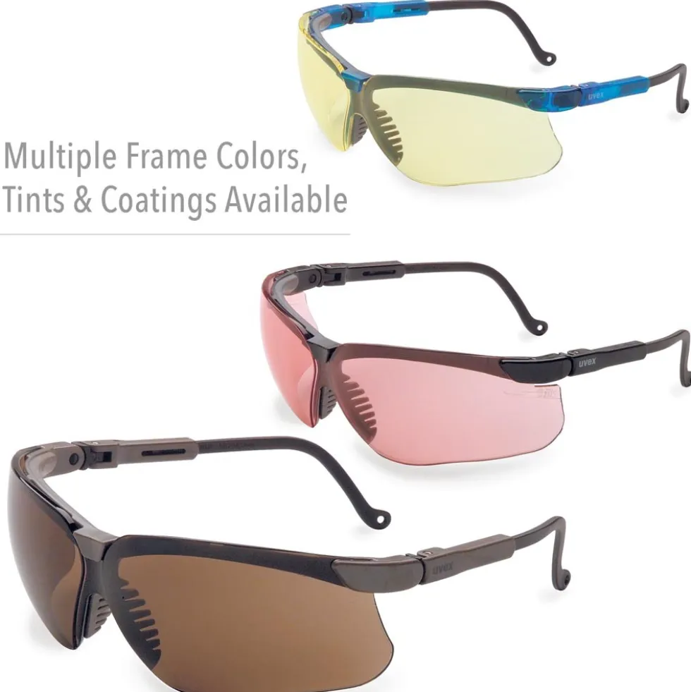 Uvex by Honeywell Genesis Vapor Blue Safety Glasses with Clear Anti-Scratch/Hard Coat Lens - S3240