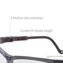 Uvex by Honeywell Genesis Vapor Blue Safety Glasses with Clear Anti-Scratch/Hard Coat Lens - S3240