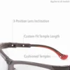 Uvex by Honeywell Genesis XC Red/White/Blue Safety Glasses with Clear Anti-Scratch/Hard Coat Lens - S3300