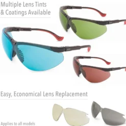 Uvex by Honeywell Genesis XC Series Safety Eyewear with Black Frame, Clear Lens and Hydro Shield Anti-Fog Lens Coating - S3300HS