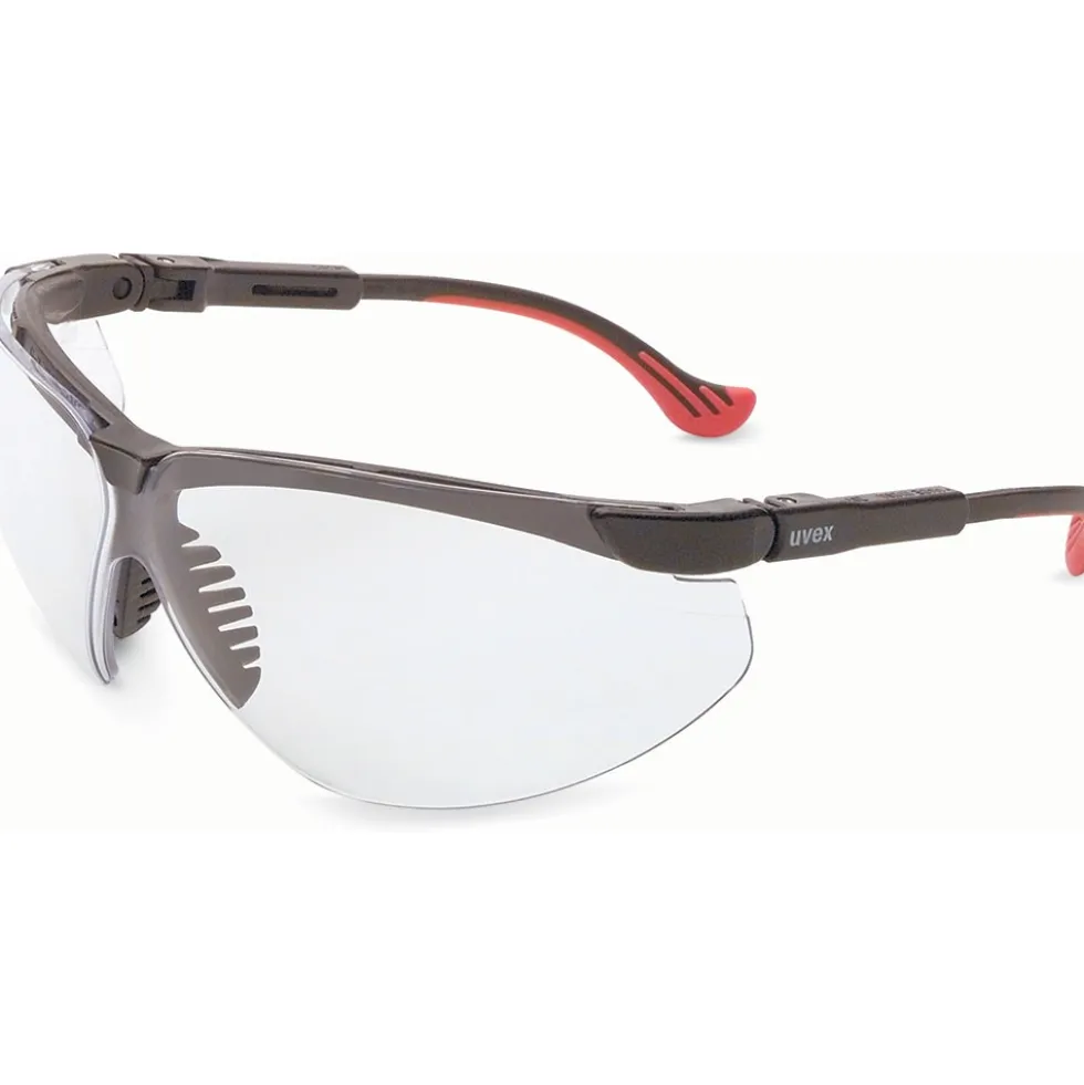Uvex by Honeywell Genesis XC Series Safety Eyewear with Black Frame, Clear Lens and Hydro Shield Anti-Fog Lens Coating - S3300HS