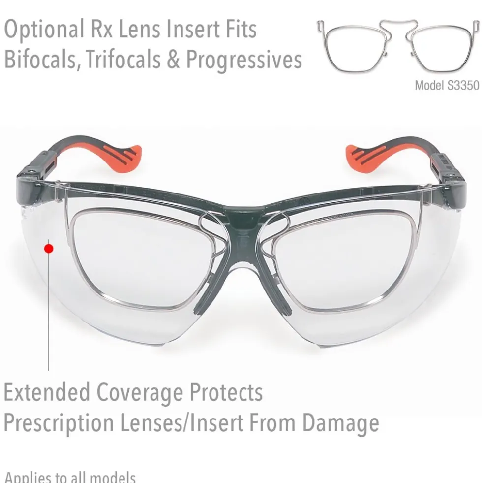 Uvex by Honeywell Genesis XC Series Safety Eyewear with Black Frame, Gray Lens and Hydro Shield Anti-Fog Lens Coating - S3301HS