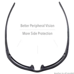 Uvex by Honeywell Hypershock Safety Glasses with Clear Ice Frame, Blue Mirror Lens and Hard Coat Lens Coating - S2975