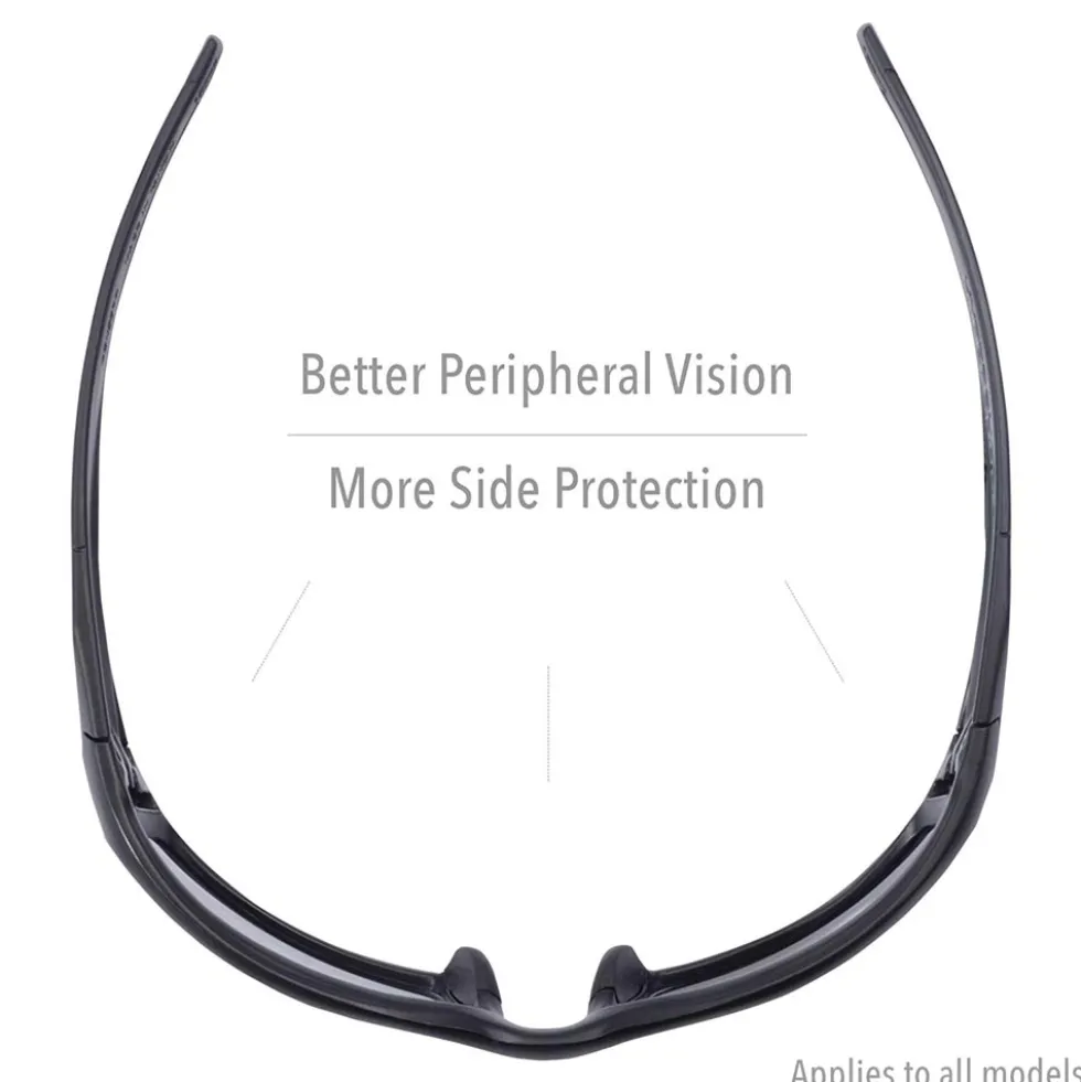 Uvex by Honeywell Hypershock Safety Glasses with Clear Ice Frame, Blue Mirror Lens and Hard Coat Lens Coating - S2975