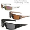 Uvex by Honeywell Hypershock Safety Glasses with Clear Ice Frame, Red Mirror Lens and Hard Coat Lens Coating - S2974