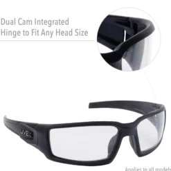 Uvex by Honeywell Hypershock Safety Glasses, Brown Frame with Espresso Polarized Lens & Anti-Scratch Hardcoat - S2969