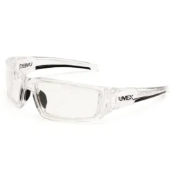 Uvex by Honeywell Hypershock Safety Glasses, Clear Frame with Clear Lens & HydroShield Anti-Fog Coating - S2970HS