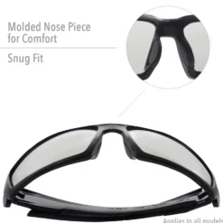 Uvex by Honeywell Hypershock Series Safety Glasses with Matte Black Frame, Blue Mirror Lens and Hard Coat Lens Coating - S2945