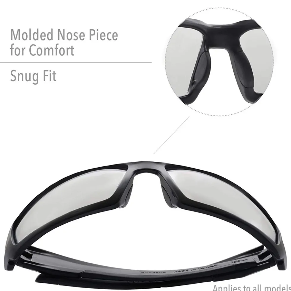 Uvex by Honeywell Hypershock Series Safety Glasses with Matte Black Frame, Espresso Polarized Lens and Hard Coat Lens Coating - S2949
