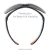 Uvex by Honeywell Protege Black Frame Amber Lens Hydroshield Anti-Fog Coating - S4222HS
