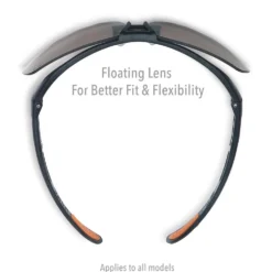 Uvex by Honeywell Protege Black Safety Glasses with Clear Anti-Scratch/Hard Coat Lens - S4200-H5