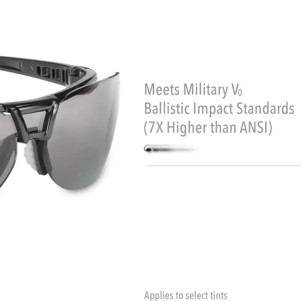 Uvex by Honeywell Protege Black Safety Glasses with Clear Anti-Scratch/Hard Coat Lens - S4200-H5
