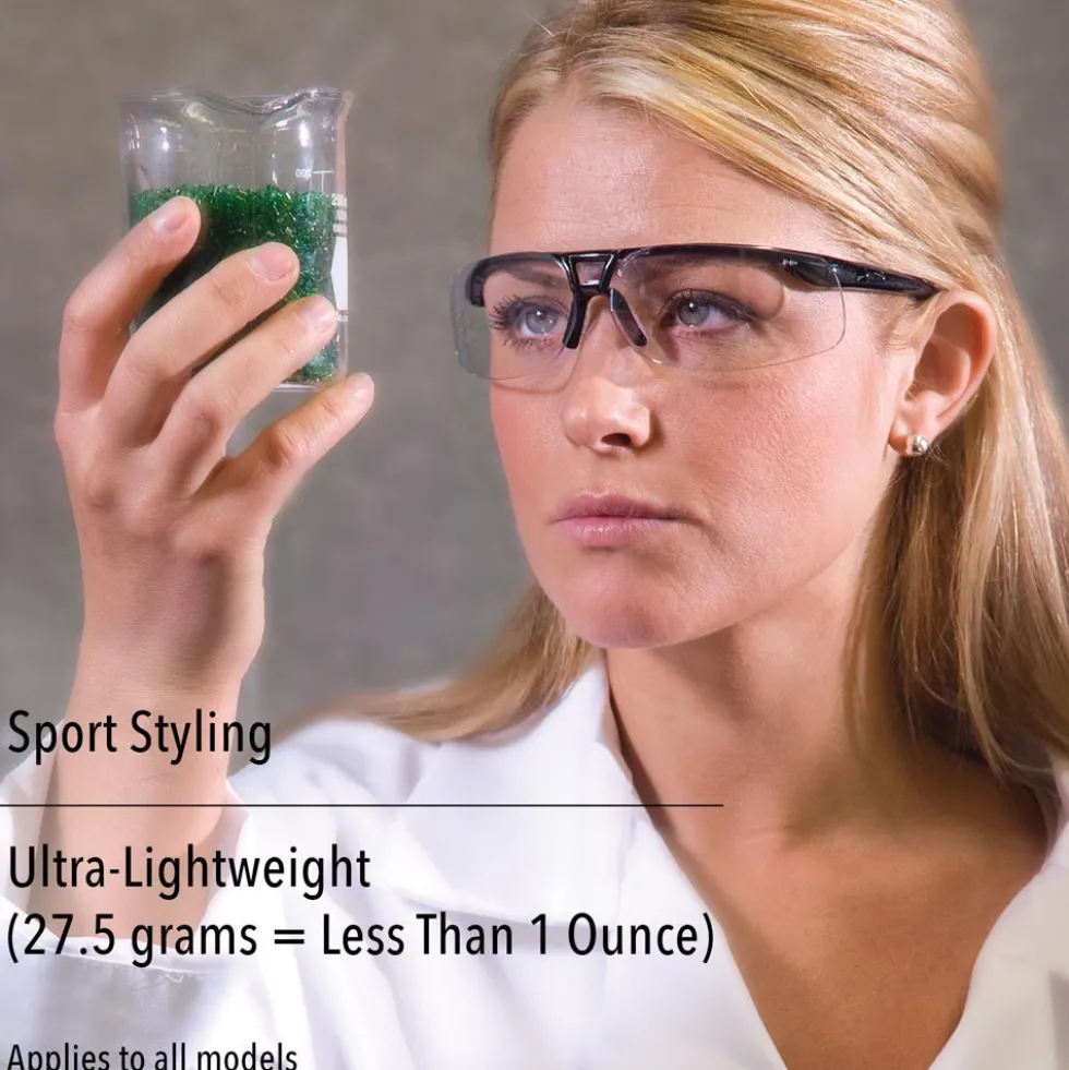 Uvex by Honeywell Protege Black Safety Glasses with Clear Anti-Scratch/Hard Coat Lens - S4200-H5