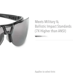Uvex by Honeywell Protege Black Safety Glasses with Gray Lens and HydroShield Anti-Fog Coating - S4201HS