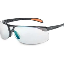 Uvex by Honeywell Protege Metallic Black Safety Glasses with SCT-Reflect 50 Anti-Scratch/Hard Coat Lens - S4202