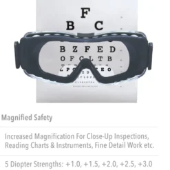 Uvex by Honeywell Stealth Reading 1.0 Diopte Magnifier Goggles with Uvextreme Anti-Fog Lens - S3991X