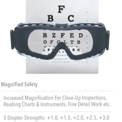 Uvex by Honeywell Stealth Reading 3.0 Diopte Magnifier Goggles with Uvextreme Anti-Fog Lens - S3993X
