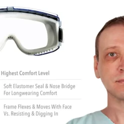 Uvex by Honeywell Stealth Safety Goggles with HydroShield Anti-Fog Lens - S3960HS