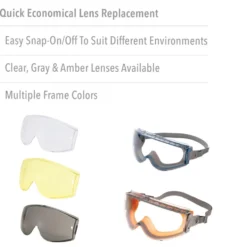 Uvex by Honeywell Stealth Safety Goggles with HydroShield Anti-Fog Lens - S3961HS