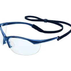 Uvex by Honeywell Vapor Safety Eyewear Metallic Blue Frame, Clear Lens with Anti-Scratch Hardcoat - 11150900
