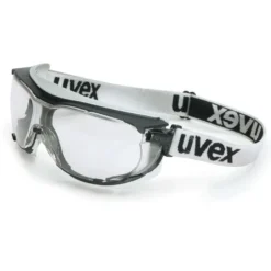Uvex Carbon Vision Impact Chemical Splash Goggles, Clear Lens, Uvex Headband - S1650DF